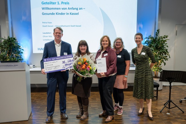 Ein weiterer erster Preis ging an „Willkommen von Anfang an - Gesunde Kinder in Kassel“, ein Programm des Gesundheitsamts Region Kassel, Stadt Kassel
